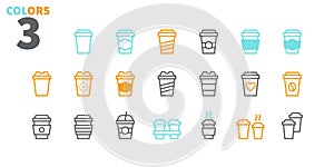 Coffee To Go Food UI Pixel Perfect Well-crafted Vector Thin Line Icons 48x48 Ready for 24x24 Grid for Web Graphics and