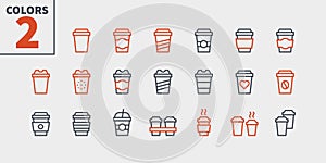 Coffee To Go Food UI Pixel Perfect Well-crafted Vector Thin Line Icons 48x48 Ready for 24x24 Grid for Web Graphics and