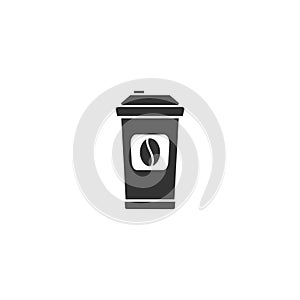 Coffee to go icon flat