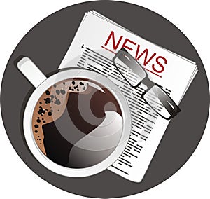 Coffee and two objects