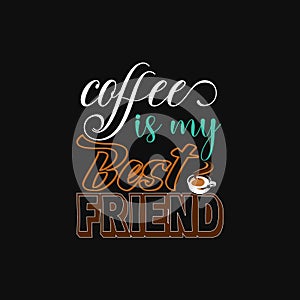 Coffee Typographic t-shirt design. photo