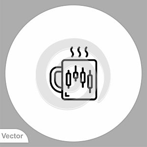 Coffee vector icon sign symbol