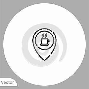 Coffee vector icon sign symbol