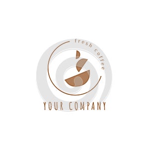 Coffee vector logo. Coffee emblem. Cafe logo
