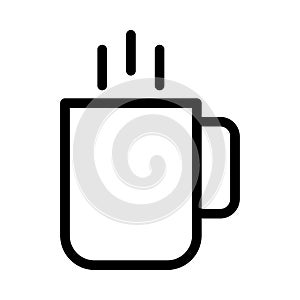 Coffee vector  thin   line icon