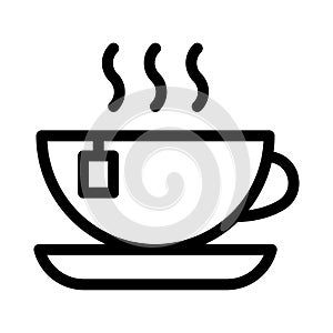 Coffee vector thin line icon