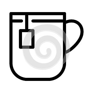 Coffee vector thin line icon