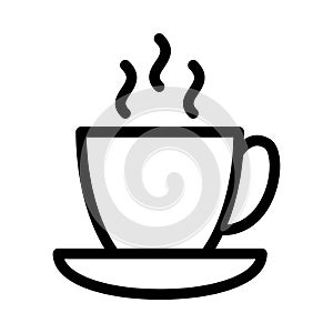 Coffee vector thin line icon
