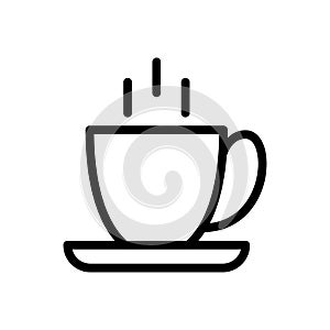 Coffee vector thin line icon