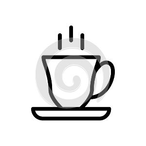 Coffee vector thin line icon
