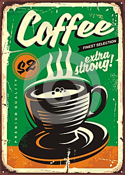 Coffee vintage tin sign