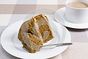 Coffee and walnut cake