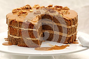 Coffee Walnut Layer Cake