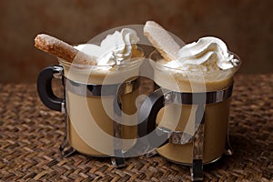 Coffee and whipped cream