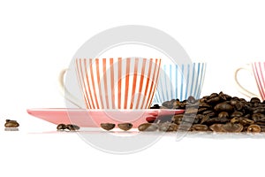 Coffeecup and beans photo