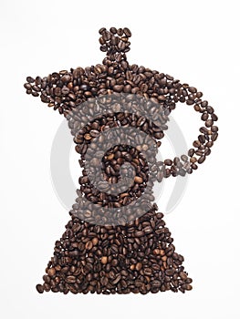 Coffeepot and seeds coffee