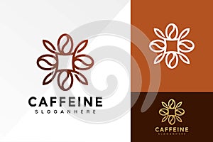 Coffeine Logo Design, Coffee Shop business logos vector, modern logo, Logo Designs Vector Illustration Template