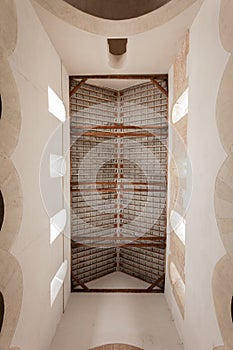 Coffered ceiling in mozarabic church photo