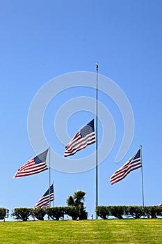 Coffin Flags at Half Mast