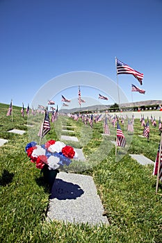 Coffin Flags at National Cemetery