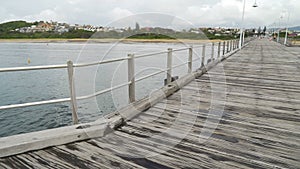 Coffs Harbour pier and city in New South Wales, Australia