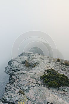 cofre de perote mountain peak in fog photo