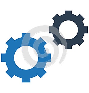 Cog, cogwheel Isolated Vector Icon can be easily modified or edit