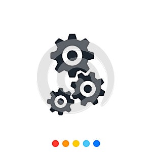 Cog gear Industrial icon,Settings icon