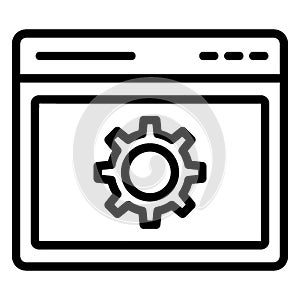 Cog  Glyph Style vector icon which can easily modify or edit