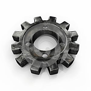 A cog isolated on white. Generative ai.