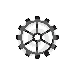 Cog machine wheel symbol vector