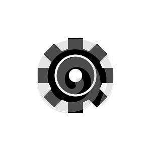 Cog Settings Flat Vector Icon