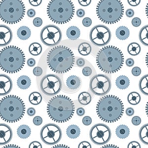 Cog Wheel Gear Seamless Pattern