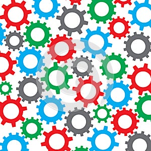 Cog wheel seamless color pattern