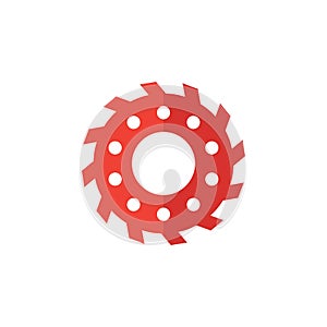 Cog Wheel vector icon symbol isolated on white background