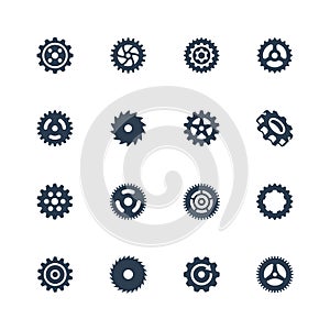 Cog-wheels, gears icon set