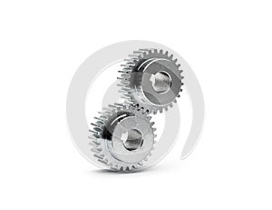 Cog wheels - gears on white background