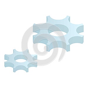 Cog wheels icon, isometric style