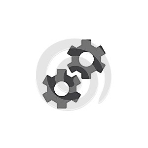 Cog wheels icon vector photo