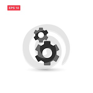 Cog wheels vector icon design isolated