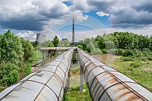 Cogeneration plant pipeline photo