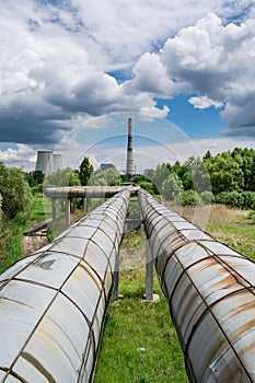 Cogeneration plant pipeline photo