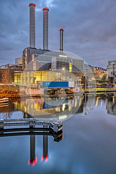 Cogeneration plant at the river Spree