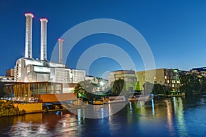 Cogeneration plant at the river Spree in Berlin