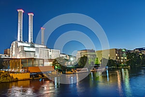 Cogeneration plant at the river Spree in Berlin photo