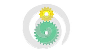 Cogged gears icon animation