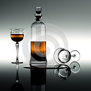 Cognac in a carafe photo