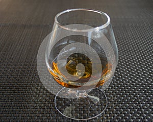 Cognac in glass themself