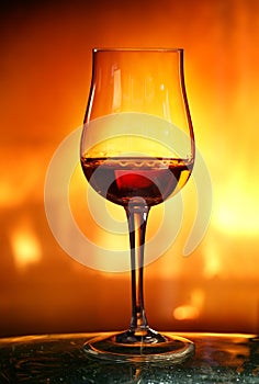 Cognac in tulip glass