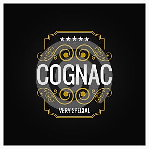 Cognac whiskey logo design background